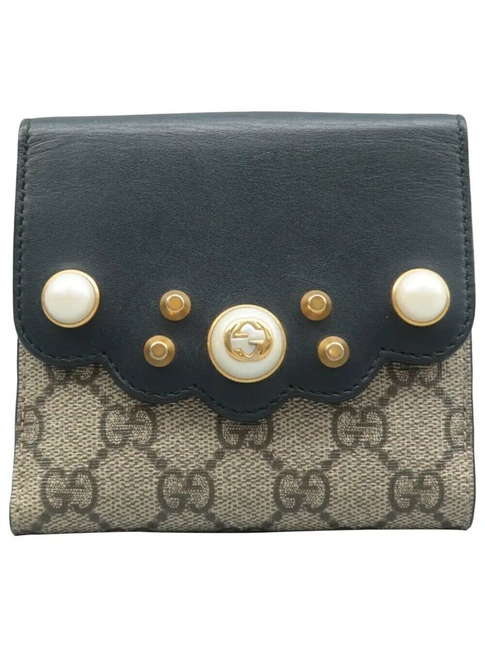 100% Authentic GUCCI Brown Canvas Wallet 120-062324